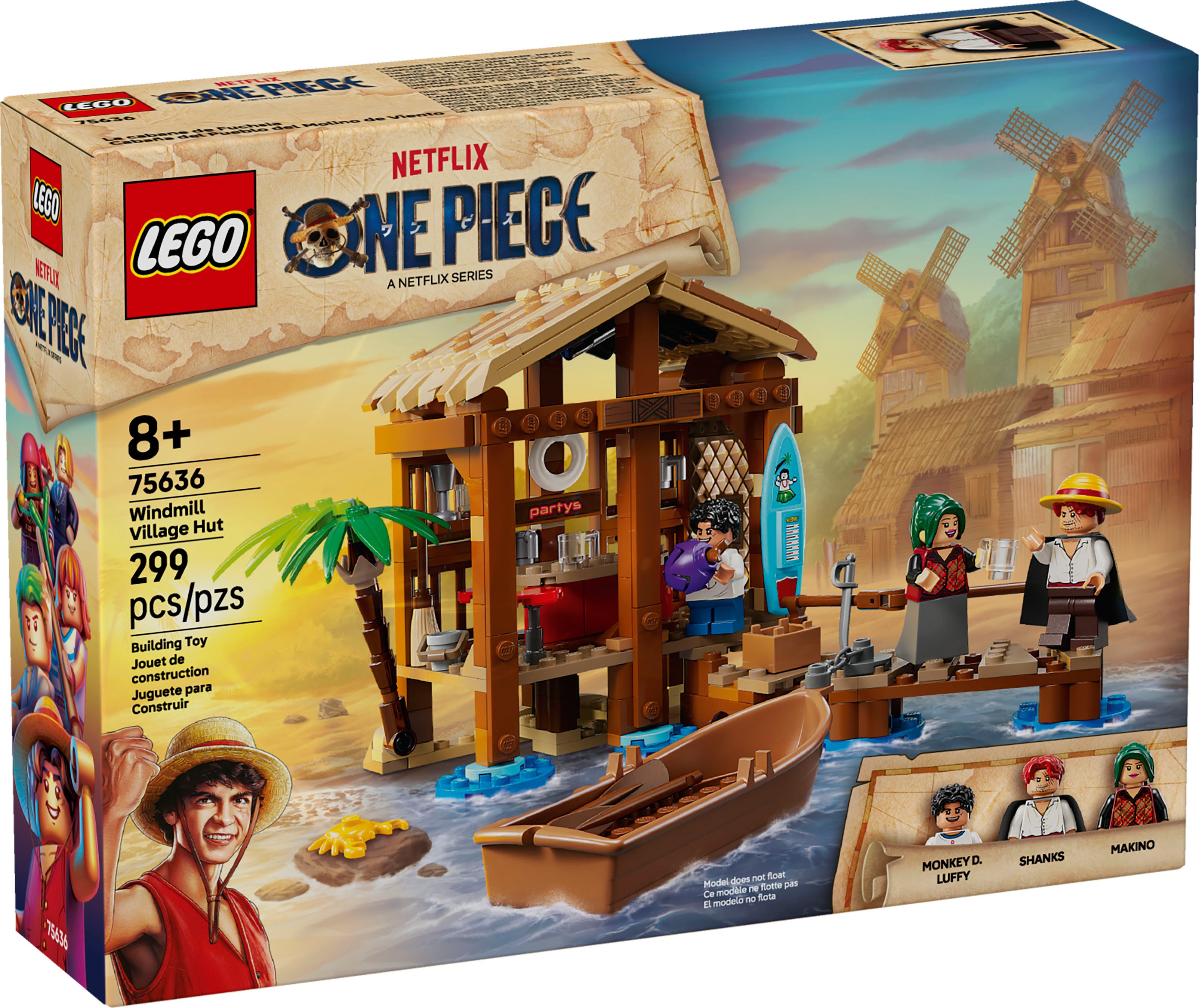 LEGO Netflix One Piece Windmill Village Hut Building Set - Shop