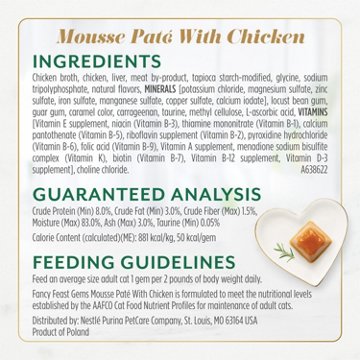 Fancy Feast Gems Pate Mousse Wet Cat Food - Turkey & Chicken