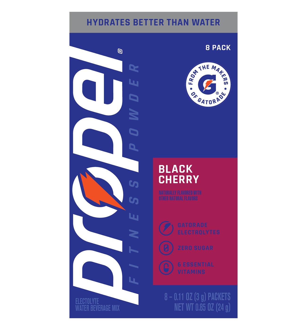 Propel Fitness Powder Electrolyte Stick Packs - Black Cherry; image 1 of 3