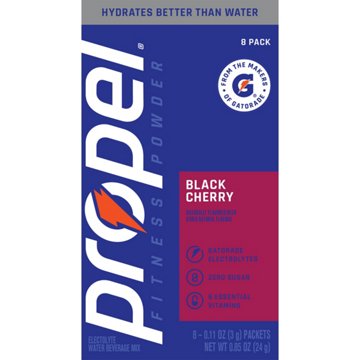 Propel Fitness Powder Electrolyte Stick Packs - Black Cherry, 8 ct