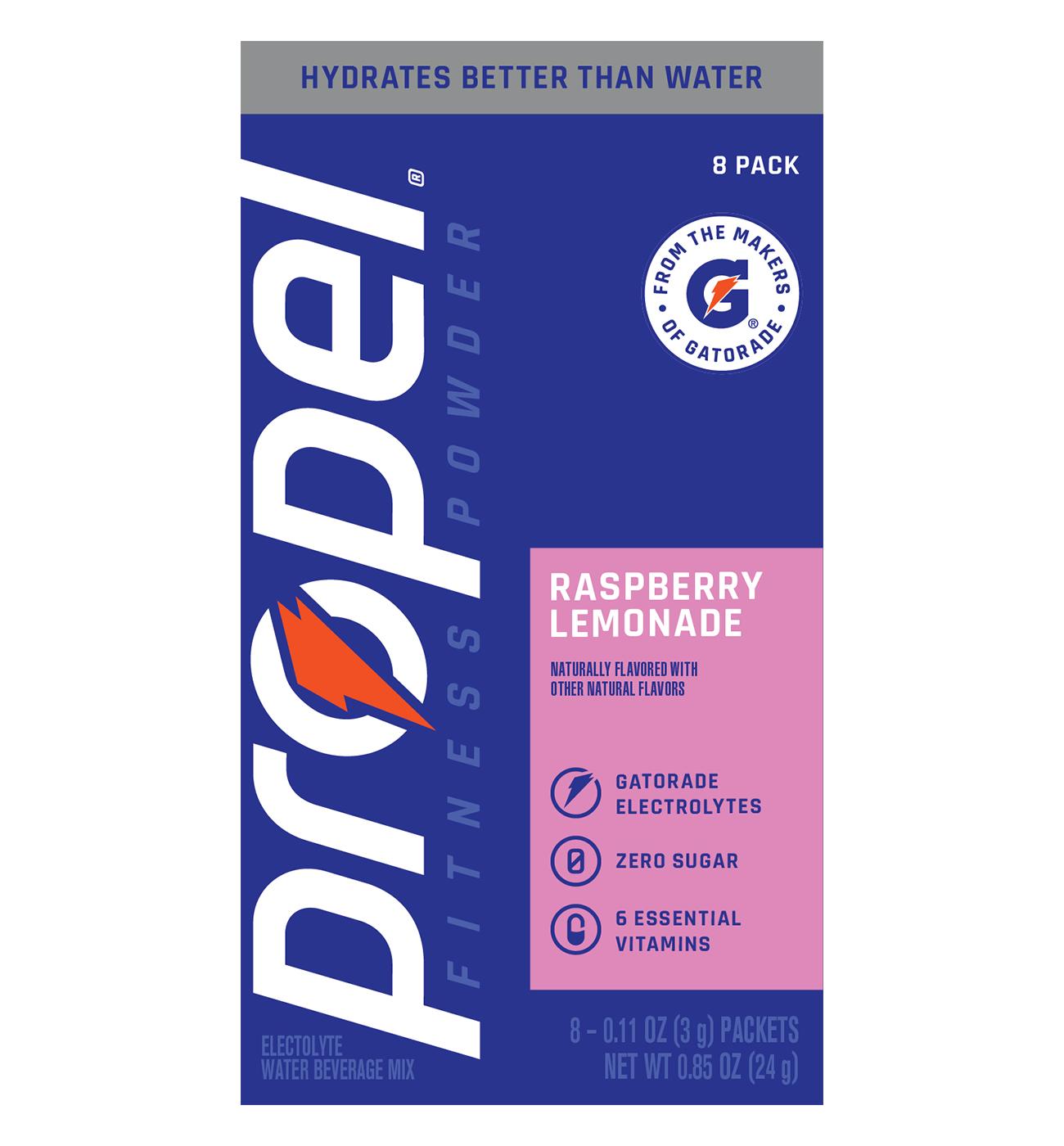 Propel Fitness Powder Electrolyte Stick Packs - Raspberry Lemonade; image 1 of 3