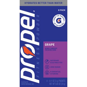 Propel Fitness Powder Electrolyte Stick Packs - Grape, 8 ct
