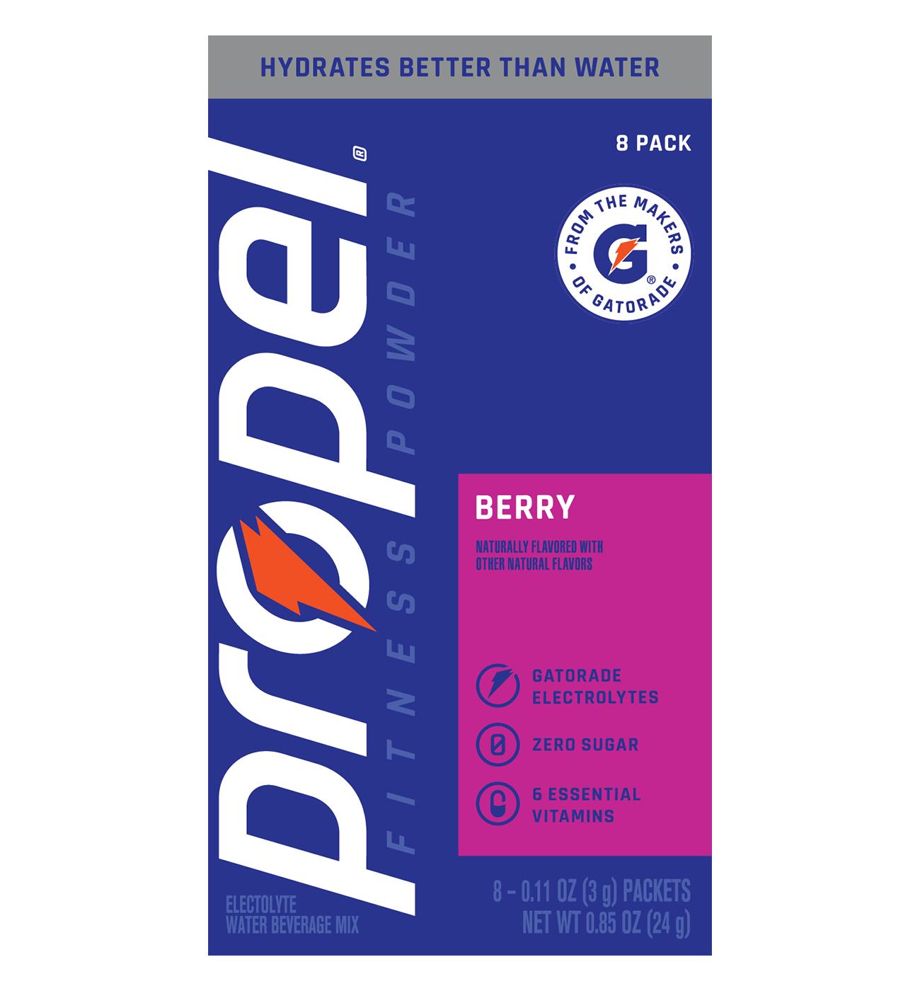 Propel Fitness Powder Electrolyte Stick Packs - Berry; image 1 of 3