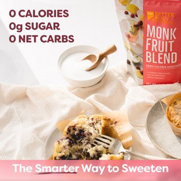 BetterBody Foods Monk Fruit Blend Zero Calorie Sweetener, 16 oz