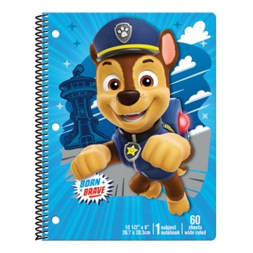 Inkology Paw Patrol 1 Subject Spiral Notebook