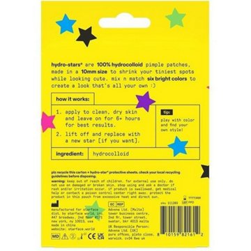 Starface Hydro-Stars Pimple Patches- Bright Colors, Extra Small