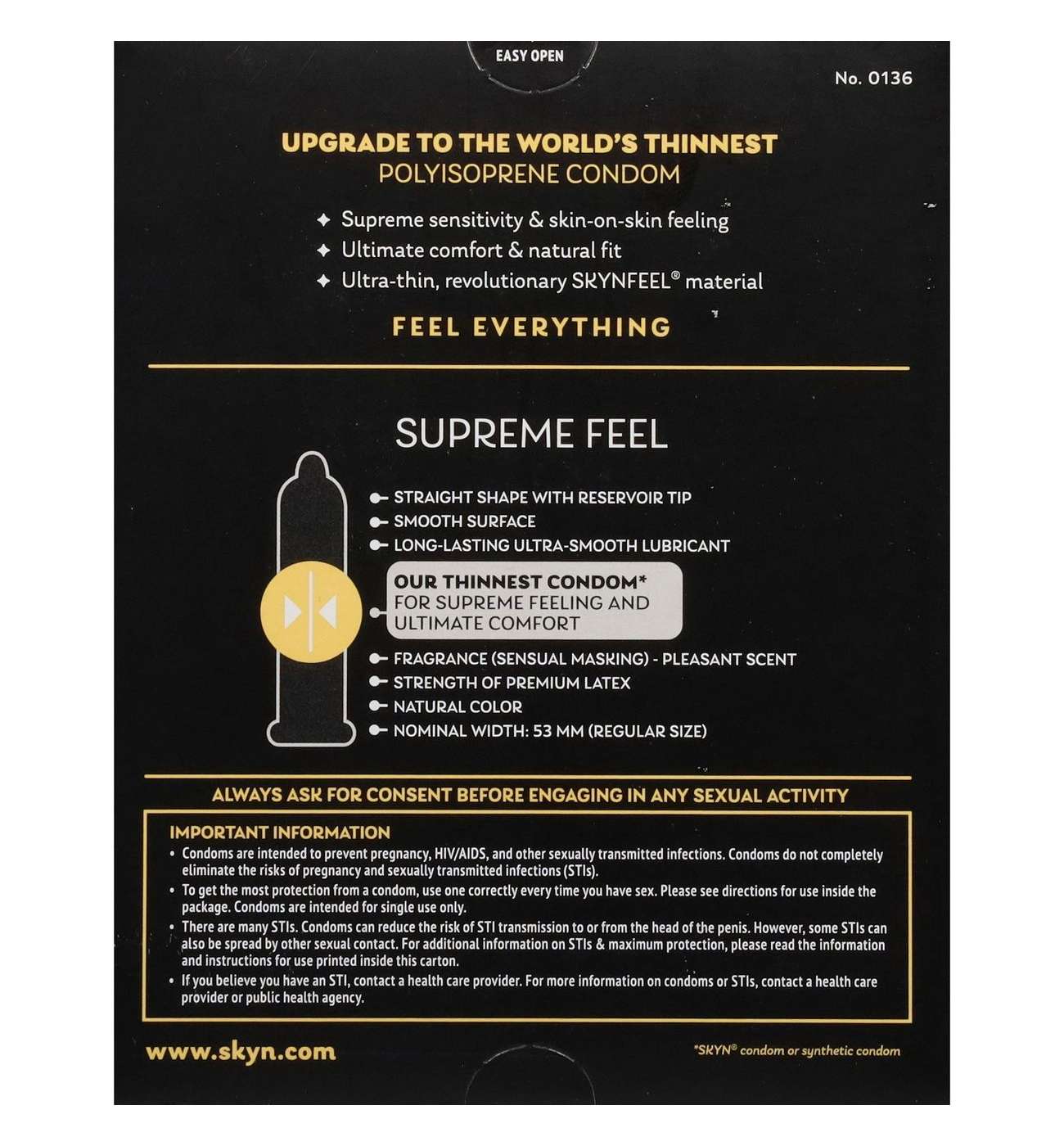 Skyn Supreme Feel Non Latex Condoms; image 2 of 2