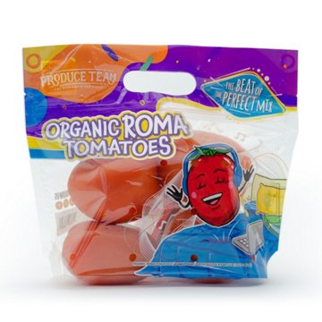 Fresh Organic Roma Tomatoes, 1 lb