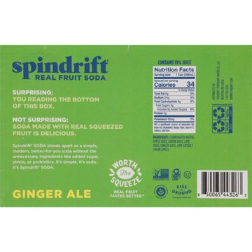 Spindrift Spindrift Ginger Ale Fruit Soda 6 pk Cans