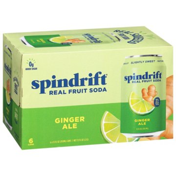 Spindrift Spindrift Ginger Ale Fruit Soda 6 pk Cans