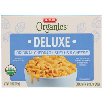 H-E-B Organics Deluxe Cheddar Shells & Cheese 