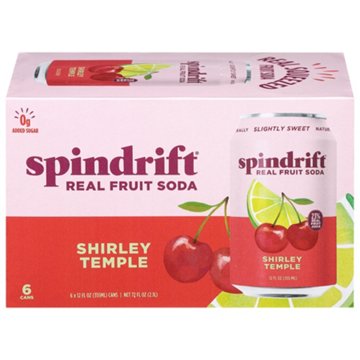Spindrift Shirley Temple Fruit Soda 6 pk Cans