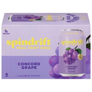 Spindrift Concord Grape Fruit Soda 6 pk Cans