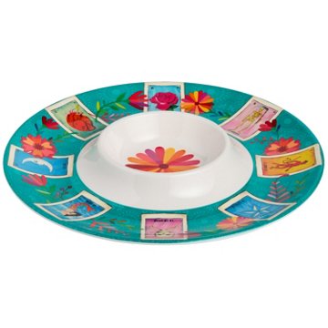 Loteria Don Clemente Melamine Chip & Dip Tray, 15"