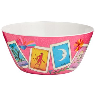 Loteria Don Clemente Melamine Serving Bowl - Pink, 10"