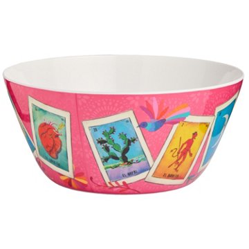 Loteria Don Clemente Melamine Serving Bowl - Pink, 10"
