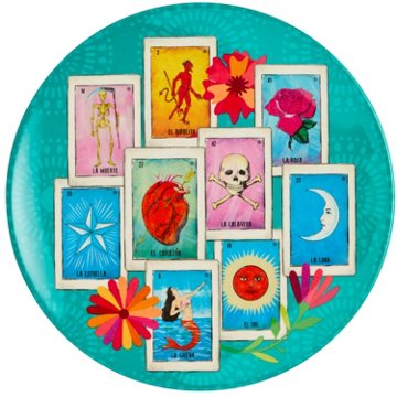 Loteria Don Clemente Melamine Salad Plate - Green, 9"