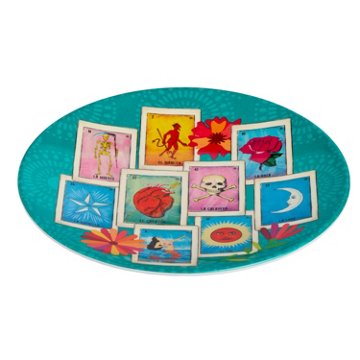 Loteria Don Clemente Melamine Salad Plate - Green, 9"