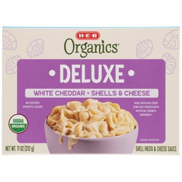 H-E-B Organics Deluxe White Cheddar Shells & Cheese
