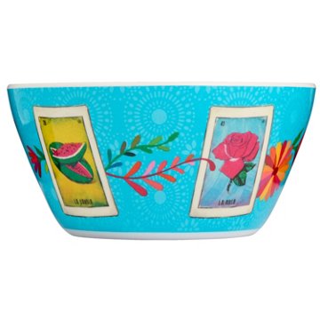 Loteria Don Clemente Melamine Bowl - Turquoise, 5.7"
