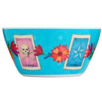 Loteria Don Clemente Melamine Bowl - Turquoise, 5.7"