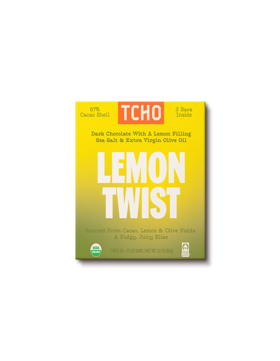 Tcho Organic Lemon Twist Dark Chocolate Bars, 2.1 oz | Central