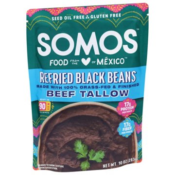 SOMOS Refried Black Beans with Grass Fed Beef Tallow
