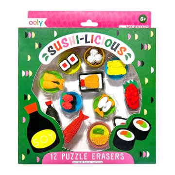 Ooly Sushi-Licious Puzzle Erasers