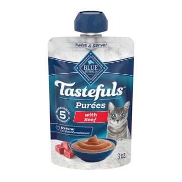 Blue Buffalo Tastefuls Adult Wet Cat Food Complement - Beef Puree