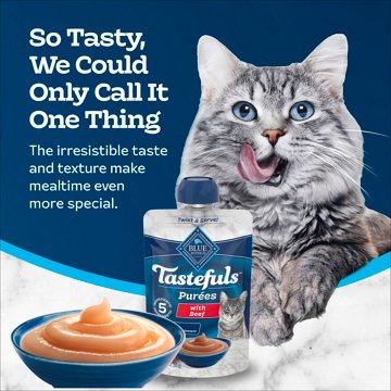 Blue Buffalo Tastefuls Adult Wet Cat Food Complement - Beef Puree