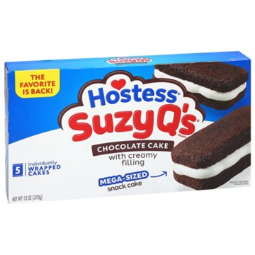 Hostess Suzy Q's Cream Filled Chocolate Snack Cakes