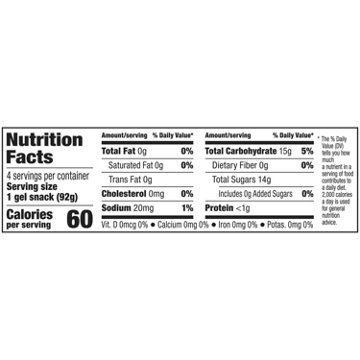 Snack Pack Splash Strawberry Juicy Gels Cups, 4 ct