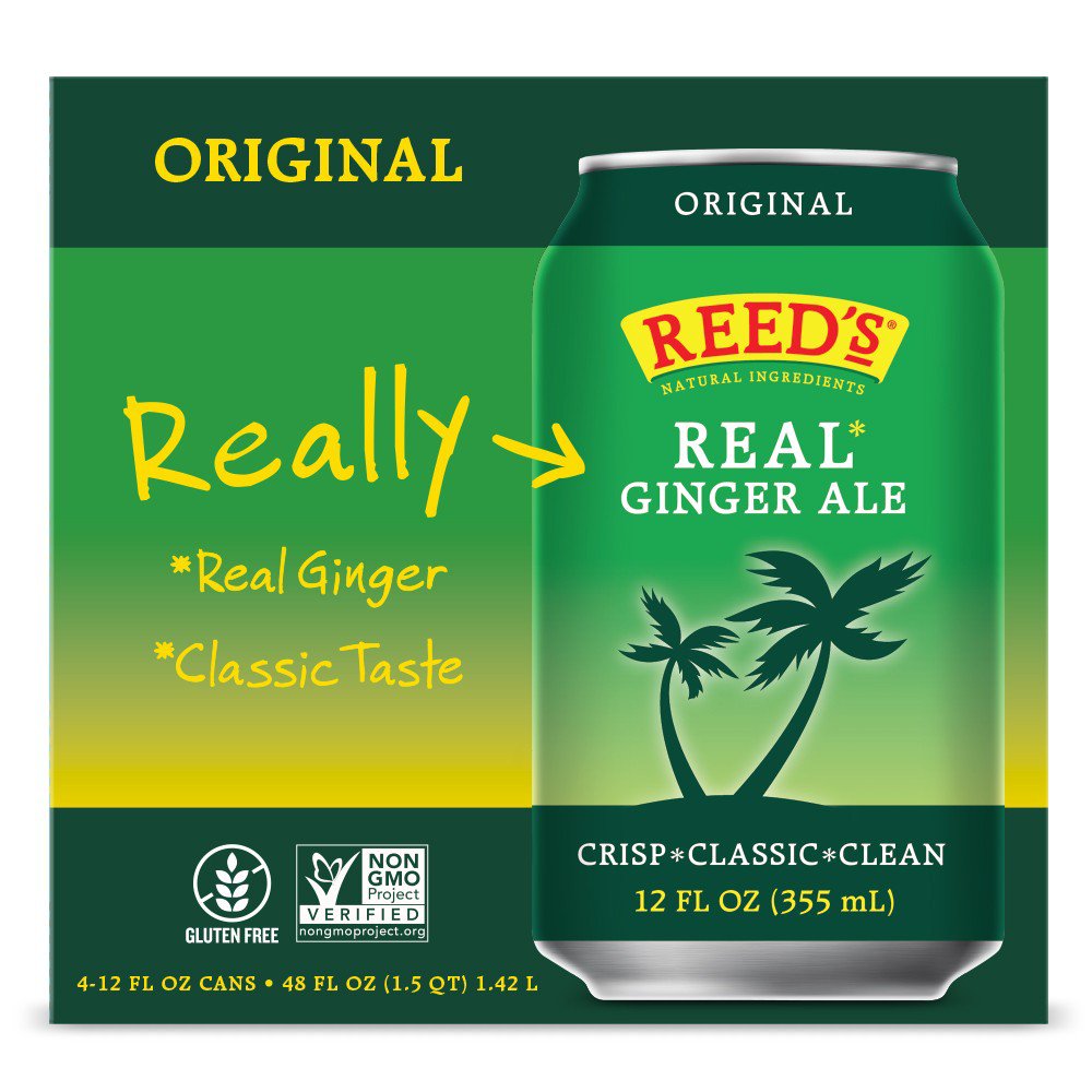 Reed's Real Ginger Ale 4 pk Cans - Shop Soda at H-E-B