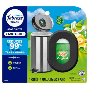Febreze Air Trash Starter Kit Holder & Refill - Gain Original