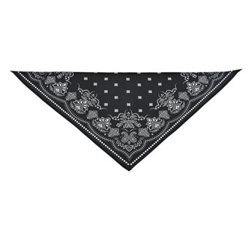 Max & Marlow Plain Black & White Bandana - S/M