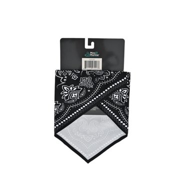 Max & Marlow Plain Black & White Bandana - S/M