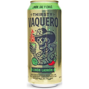 Thirsty Vaquero Limón Ladrón Mexican-Inspired Soda - Lime Salt Chile, 16 oz