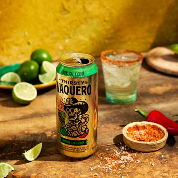 Thirsty Vaquero Limón Ladrón Mexican-Inspired Soda - Lime Salt Chile, 16 oz