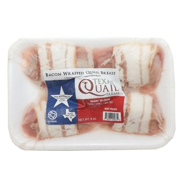 Texas Quail Farms Bacon Wrapped Quail Breast, 8 oz