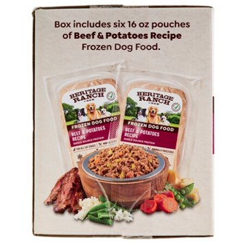 Heritage Ranch by H-E-B Frozen Dog Food Value Pack - Beef & Potatoes Recipe