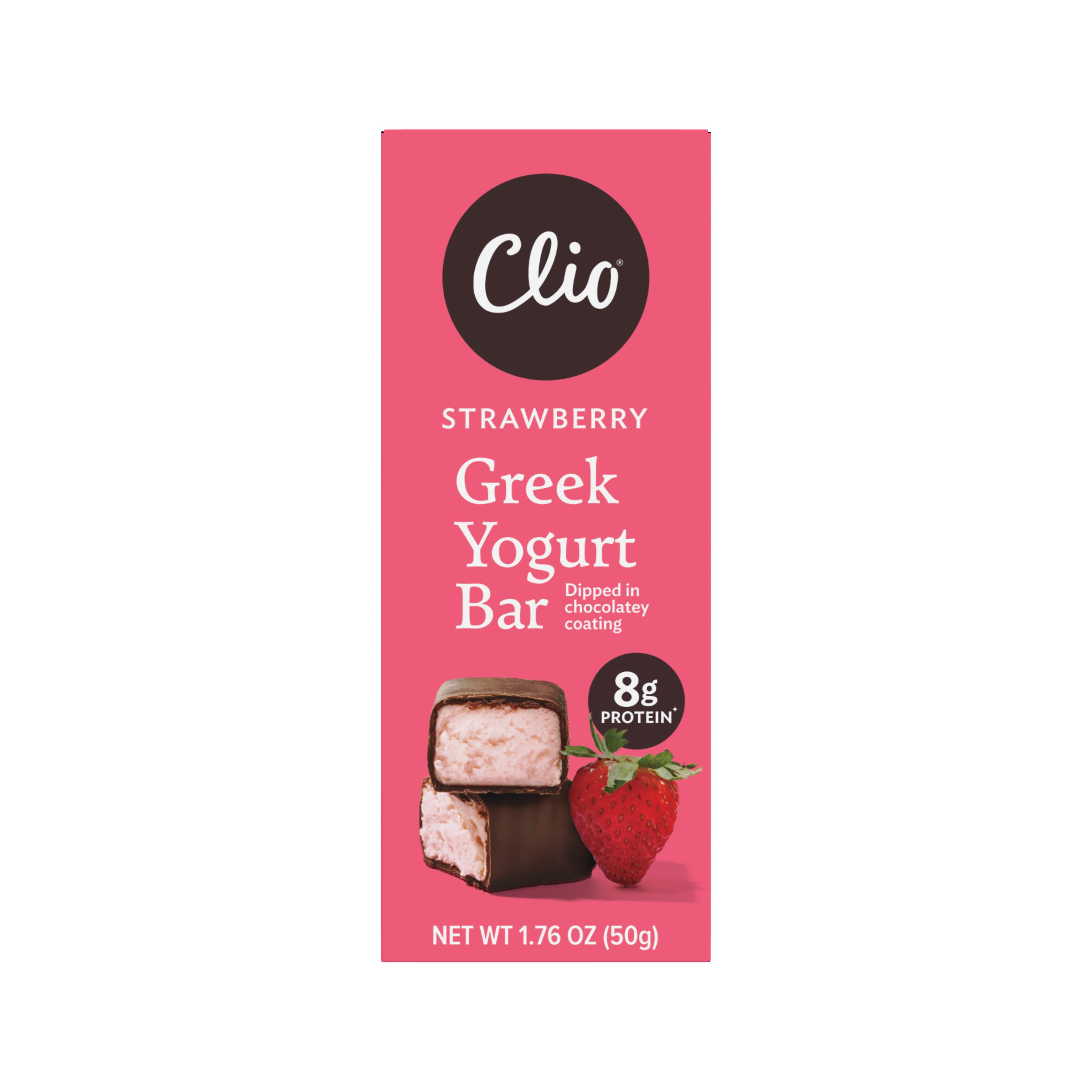 Clio Snacks Dark Choc Covered Greek Yogurt Bar - Strawberry - Shop Diet ...