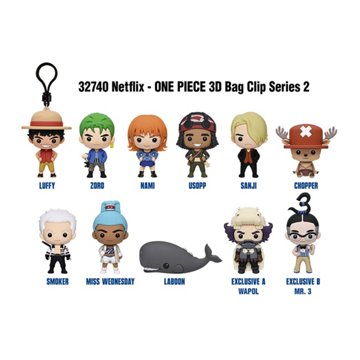 Monogram International Netflix One Piece 3D Foam Bag Clip Blind Pack - Series 2