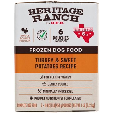 Heritage Ranch by H-E-B Frozen Dog Food Value Pack - Turkey & Sweet Potatoes Recipe