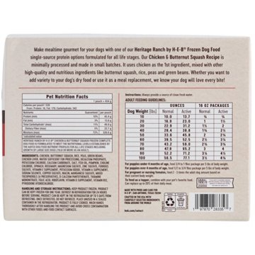Heritage Ranch by H-E-B Frozen Dog Food Value Pack - Chicken & Butternut Squash