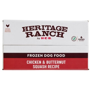 Heritage Ranch by H-E-B Frozen Dog Food Value Pack - Chicken & Butternut Squash