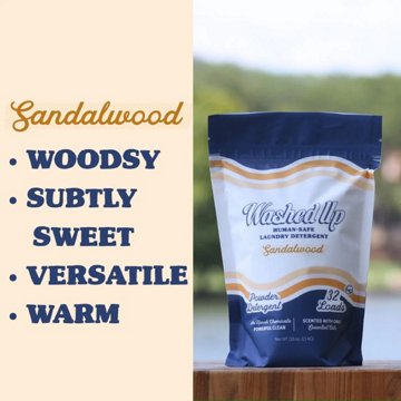 Washed Up Powder Laundry Detergent, 32 Loads - Sandalwood