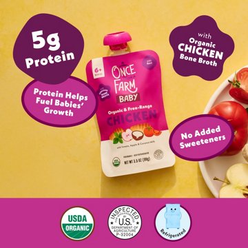 Once Upon a Farm Organic & Free Range Chicken Baby Pouch with Tomato Apple & Coconut Milk