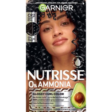 Garnier Nutrisse Permanent Hair Color - CR2 Glossy Soft Black