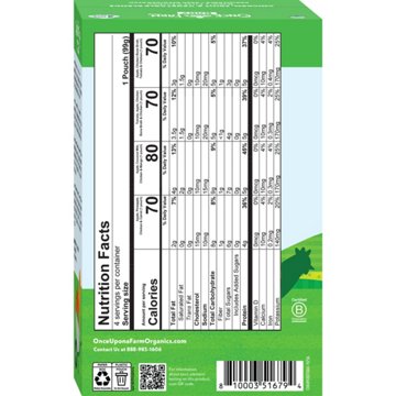 Once Upon a Farm Organic Babys First Chicken, Fruit & Veggie Blends - Variety Pack, 3.5 oz Pouch