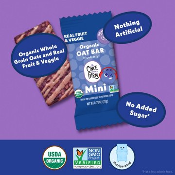 Once Upon A Farm Organic Mini Oat Bar - Blueberry